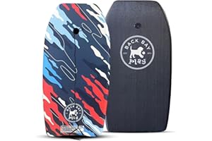 Back Bay Play 26"-41" Body Boards - Lightweight EPS Core Boogie Boards for Beach - Bodyboard, Boogie Board for Beach Kids with Wrist Leash Surfing for Kids & Adults