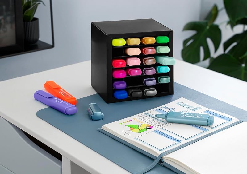 - Textmarker Set, 24 Marker im Desk Organizer