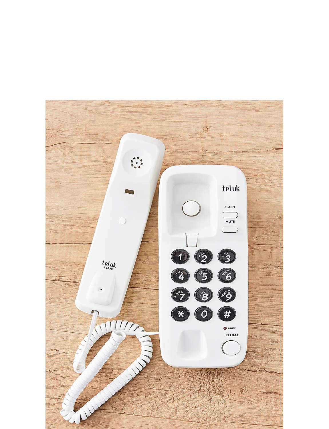 TEL UK 18035W Sorrento Two Piece Telephone - White