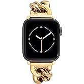 Anne Klein Fashion Chain Bracelet for Apple Watch, Secure, Adjustable, Apple Watch Replacement Band, Fits Most Wrists