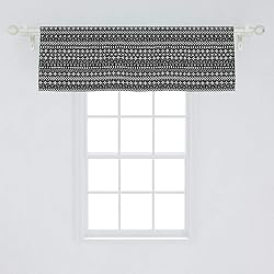 Ambesonne Mudcloth Window Valance, Chevron