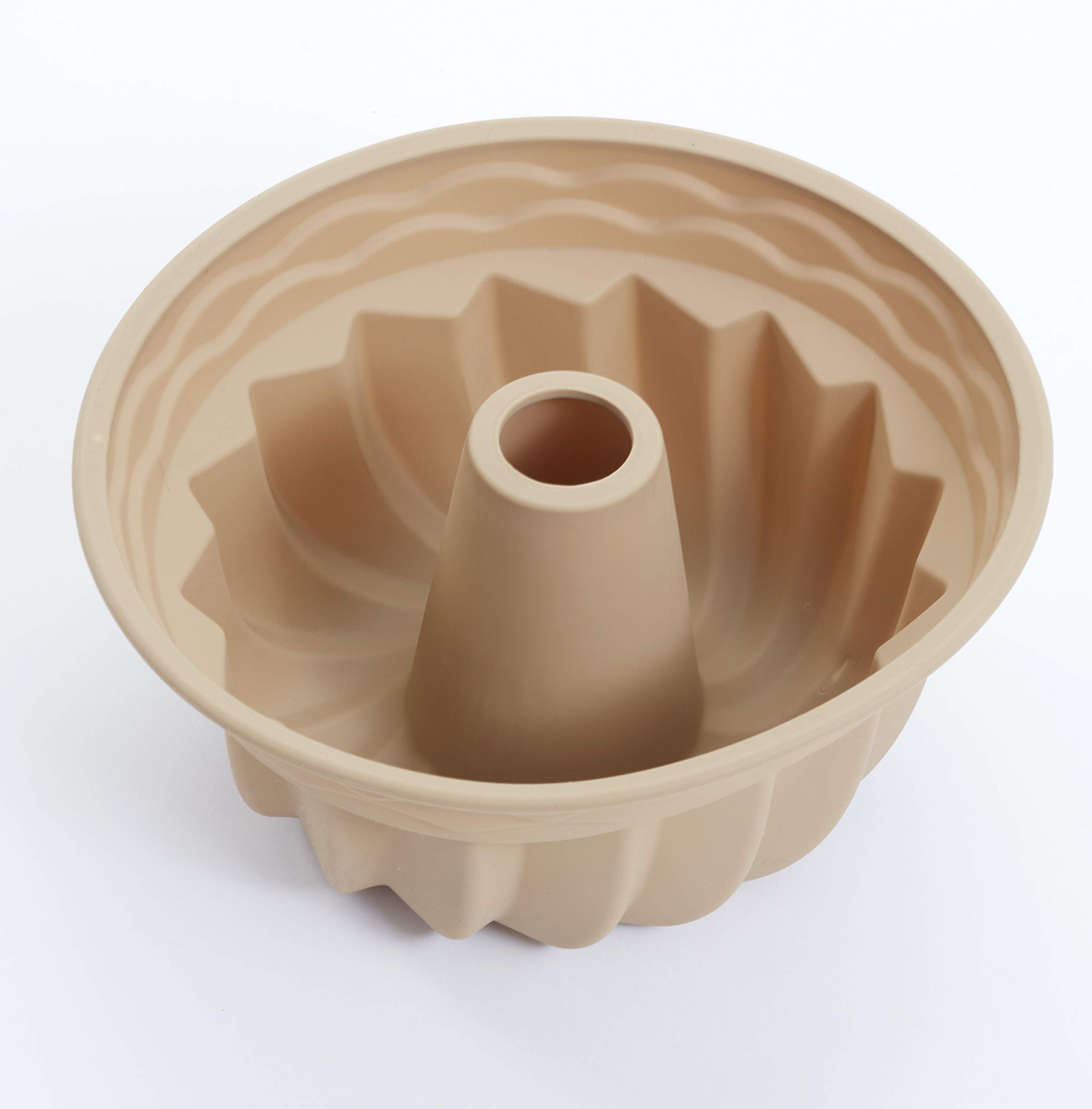 Turban Khaki Silicone Bakeware Cake Mould Reusable 100% BPA Platinum Silicone Diameter 22.8 x 11 cm Deep Retains its Shape