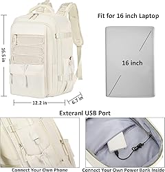 Travel Backpack for Women Men 15.6 Inch Laptop