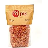 Yupik Dried Papaya, Diced, 2.2 lb (35.2 oz), Gluten-Free, Vegan, Kosher, Sweetened Tropical Dried Fruits, Cubed Papaya Pieces, No Added Sulphites, Fruity Snacks, For Baking, Topping & Inclusions