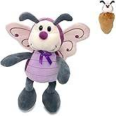 JoyAmigo Butterfly Stuffed Animal with Cocoon Bag - 12" Purple Butterfly Plush Toy for Toddler Girls, Soft Aesthetic Kawaii Stuffies for Nursery Decor, Ideal Easter Basket Stuffers or Birthday Gifts