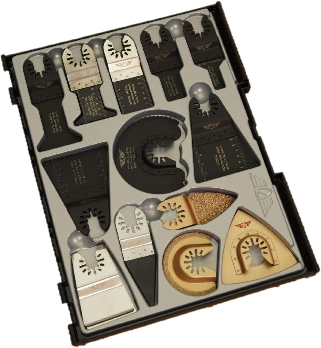 18 x TopsTools SW_FAK18 Fast Fit Mix Blades Case Box Set Compatible with Dewalt Stanley Black and Decker Bosch Fein (Non-StarLock) Makita Milwaukee Hitachi Parkside Ryobi Worx Workzone Multitool - Image 4