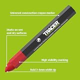 Tracer Construction Lumber Crayon Markers 12 Red Multi Surface Marking Waxy Tip view 2