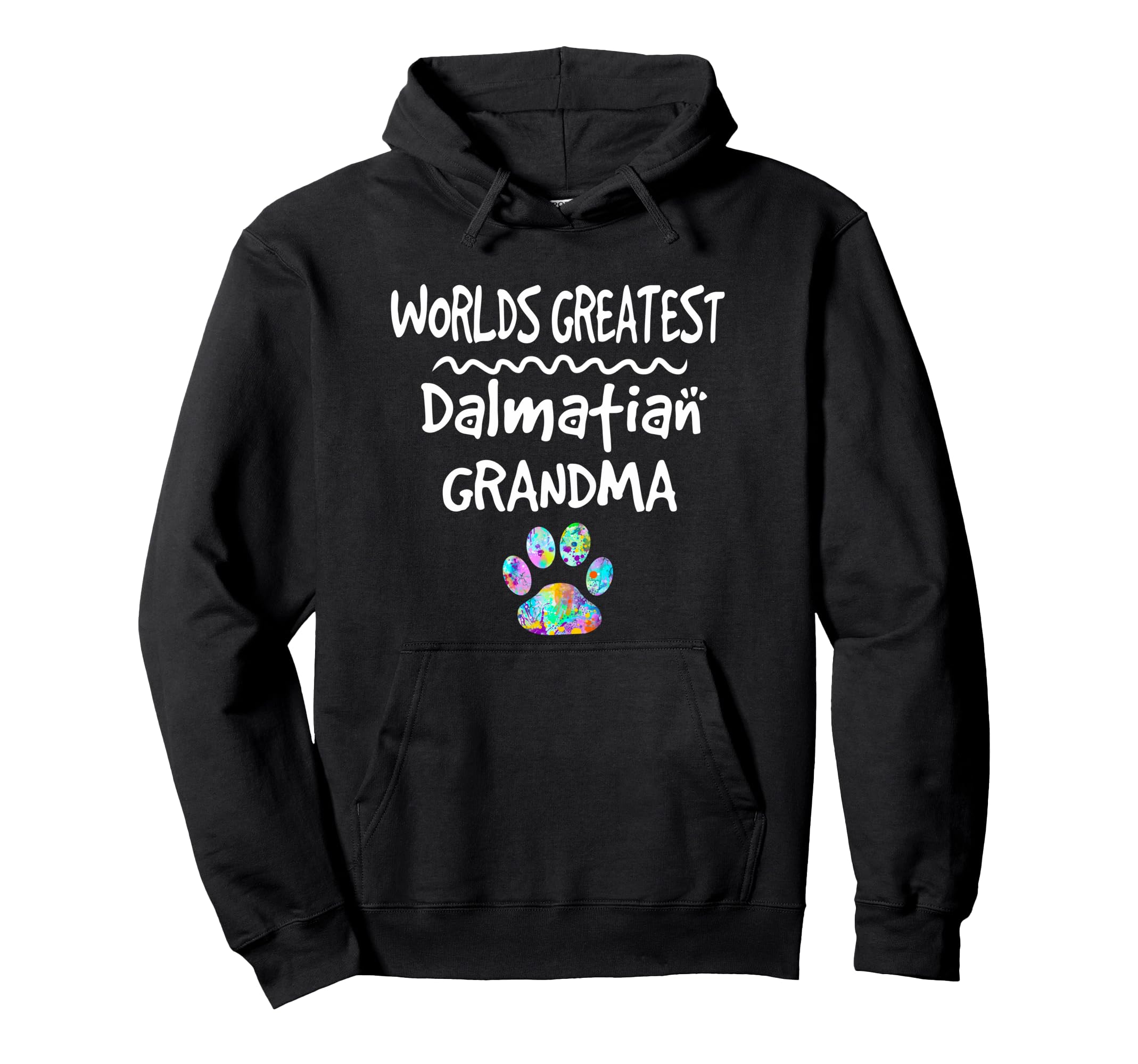 Worlds Greatest Dalmatian Grandma Cute Dog Paw Print Pet Pullover Hoodie