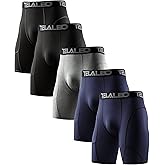 TELALEO 6 or 5 Pack Compression Shorts for Men Spandex Sport Shorts Athletic Workout Running Performance Baselayer Underwear
