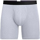 MeUndies – Men’s Boxer Briefs with Fly – 6” Inseam with Breathable and Comfortable Tencel Micro Modal Fabric Heather Grey
