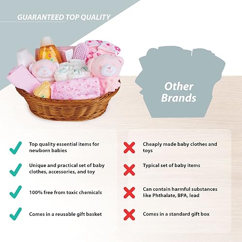 Baby Box Shop Baskets for Girls 17 Newborn Baby Essentials Gift