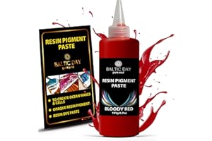 BALTIC DAY Red Pigment Paste for Epoxy Resin - [ Bloody RED ] Epoxy Resin Pigment Paste 191g/6.7oz - Red Resin Paste Pigment - Red Resin Paint | Epoxy, Resin Art Paste | Opaque Resin Paste - Mica Paste