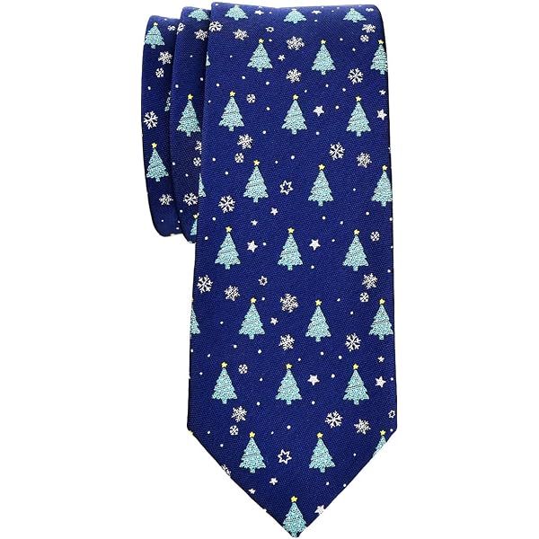Retreez Christmas Candy Cane Pattern Skinny Tie - Green Microfiber, 2.4" Wide - View #7