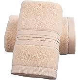 Zuorery 2 Pack Hand Towels for Bathroom - 100% Cotton Decorative Soft & Highly Absorbent Towel Set for Face, Spa, Gym, Kitchen, Hotel, 13x30 Inch (Beige - 2 Pack)