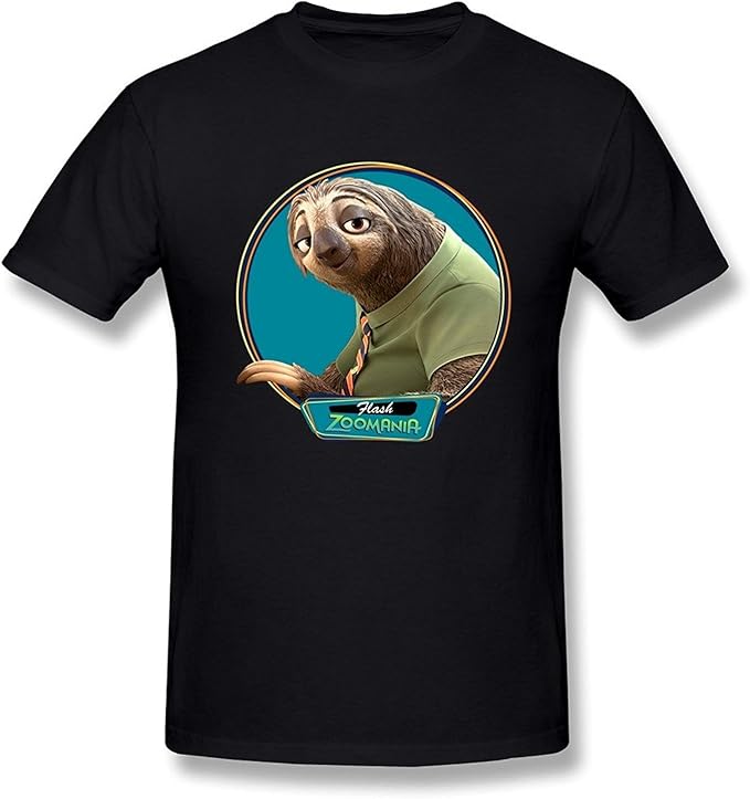 SEagleo Men's Zootopia Sloth Flash T Shirts Black Large: Amazon.ca: Books