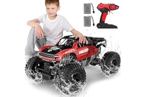 JONEALA RC Trucks 4x4 Offroad Waterproof - 1:12 Scale Large Amphibious Remote Control Car, Dual Motors Crawler Vehicle, Monster Truck Toys with 2 Rechargeable Batteries, Best Gift for Kids Adults
