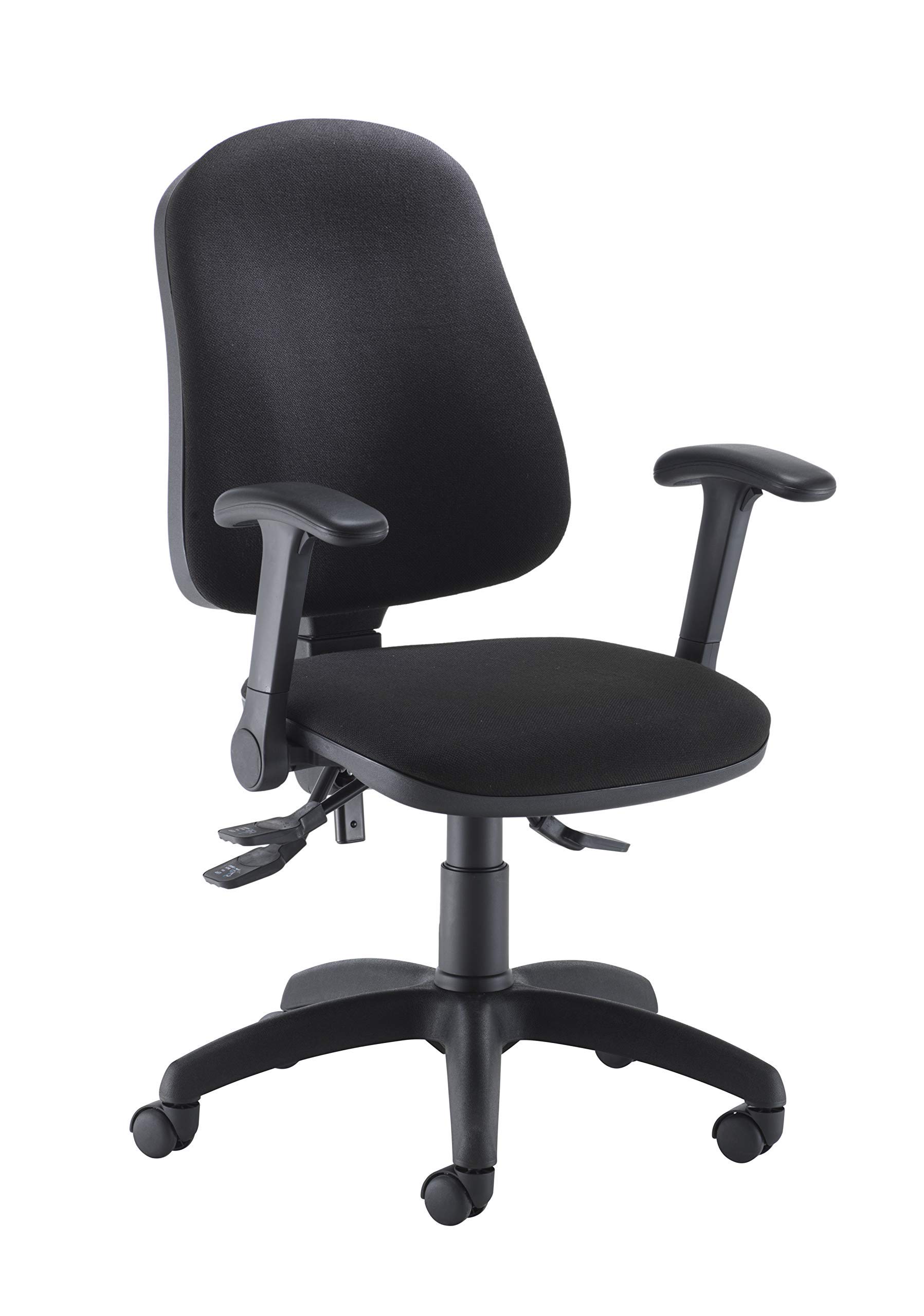 Office Hippo High Back Desk Chair, Ergonomic Home & Office Chair With Height Adjustable Seat , Backrest & Flip Up Arms, Lumbar Support For Extra Comfort, Computer Chair - Black