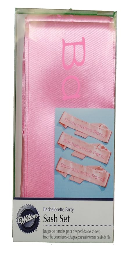 3 Pack Wilton Wedding Bachelorette Sash Girls Night Out Pink