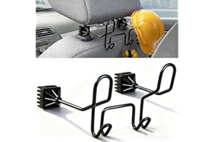 Hard Hat Holder for Truck Seat (1-Pack) - Heavy Duty Car Seat Hook Organizer for Construction, Safety Vest & Caps | Fits Truc