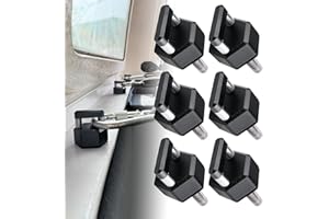 Lupar Quick Removal Thumb Screw with D Ring, Aluminum Alloy Hardtop Bolts Compatible with Jeep Wrangler JK JKU JL JLU JT, Black(6 PCS)