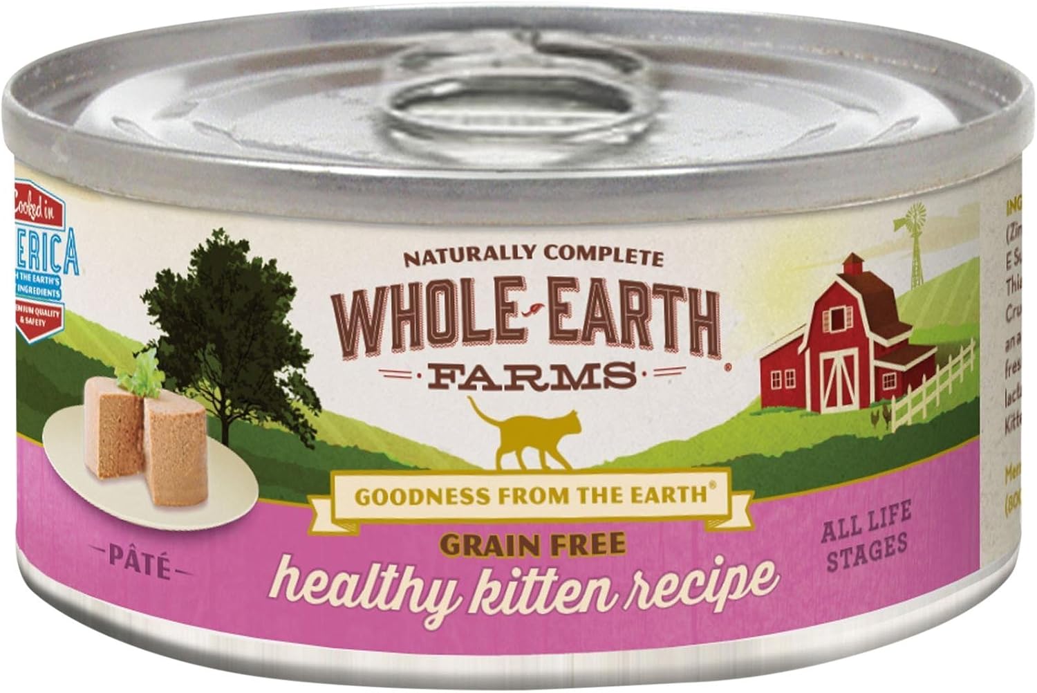 Whole Earth Farms Grain Free Wet Cat Food - Real Healthy Kitten - 2.75 Oz - 24 Pk