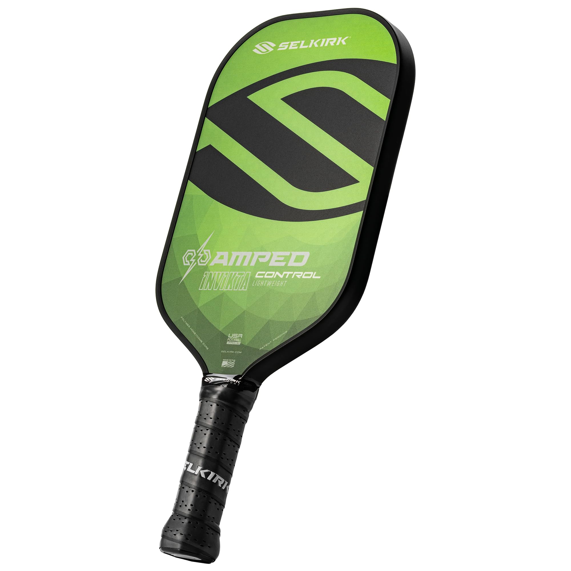 Photo 1 of Selkirk Sport Amped Control Pickleball Paddle | Assembled in The USA | Next-Gen FiberFlex+ Face & Ultra Durable Spin Coating | Unrivaled Precision & Control | Invikta Lightweight Green