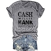 Women Rock Band T Shirt Vintage Country Music Shirt Concert Outfit Short Sleeve Tops