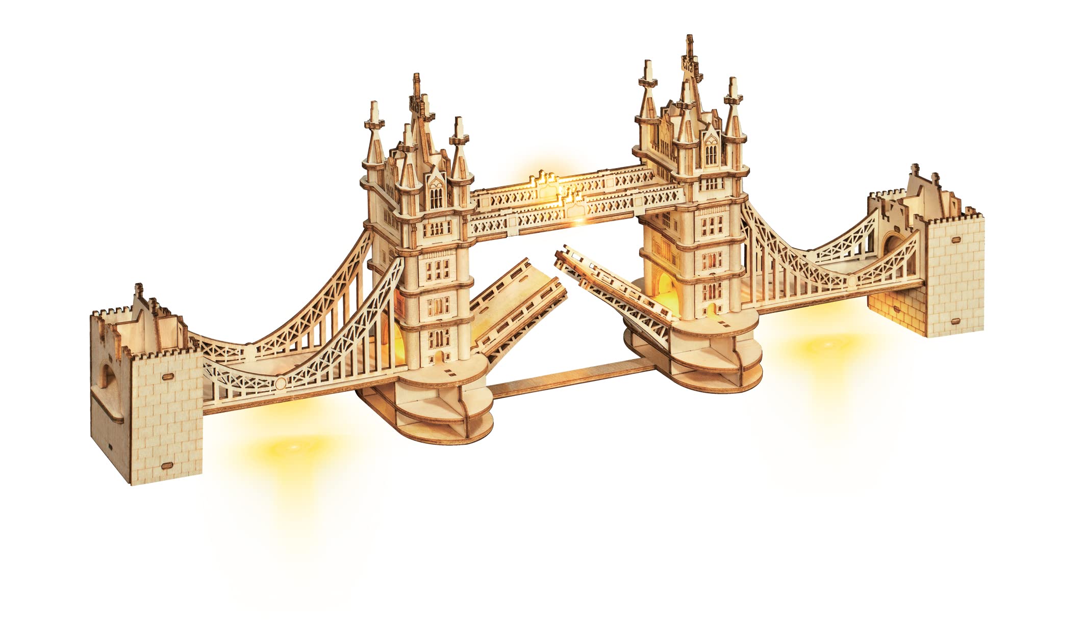 Rolife Model Kits Tower Bridge - 3D Puzzle London Bridge Wooden Puzzles for Adults and Teens, Construction Kits Toy Building Sets Home Desk Decoration Gifts — image 1