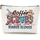 Nurse Cosmetic Bag Nurse Gifts RN Gifts Appreciation Coffee Lovers Makeup Bag Nursing Student Essentials Accessories Nurses Practitioner Gifts for Women Her Nurses Week Christmas Birthday Gift