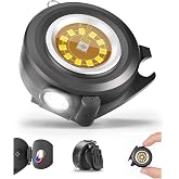 Rechargeable Clip On Hat Light 600 Lumens COB Cap Lamp EDC Keychain Light | Magnetic Base Headband Red Blue Strobe Type-C Bottle Opener Tape Cutter Carabiner for Mechanic Running Dog Walking Camping