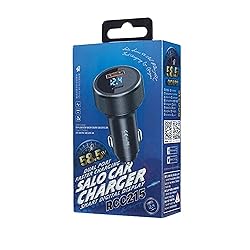USB C Car Charger Adapter, Aluminum Shell and LED