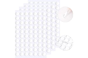 JANYUN 140 Pcs Double Sided Sticky Dots Removable Round Putty Clear Double Sided Tape for Crafts No Trace Sticky Tack Adhesiv