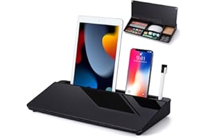 DMTVAL Desktop Whiteboard, Dry Erase Board Computer Keyboard with Marker, Desk Organizers with Accessories for School, Home and Office Supplies (Black)