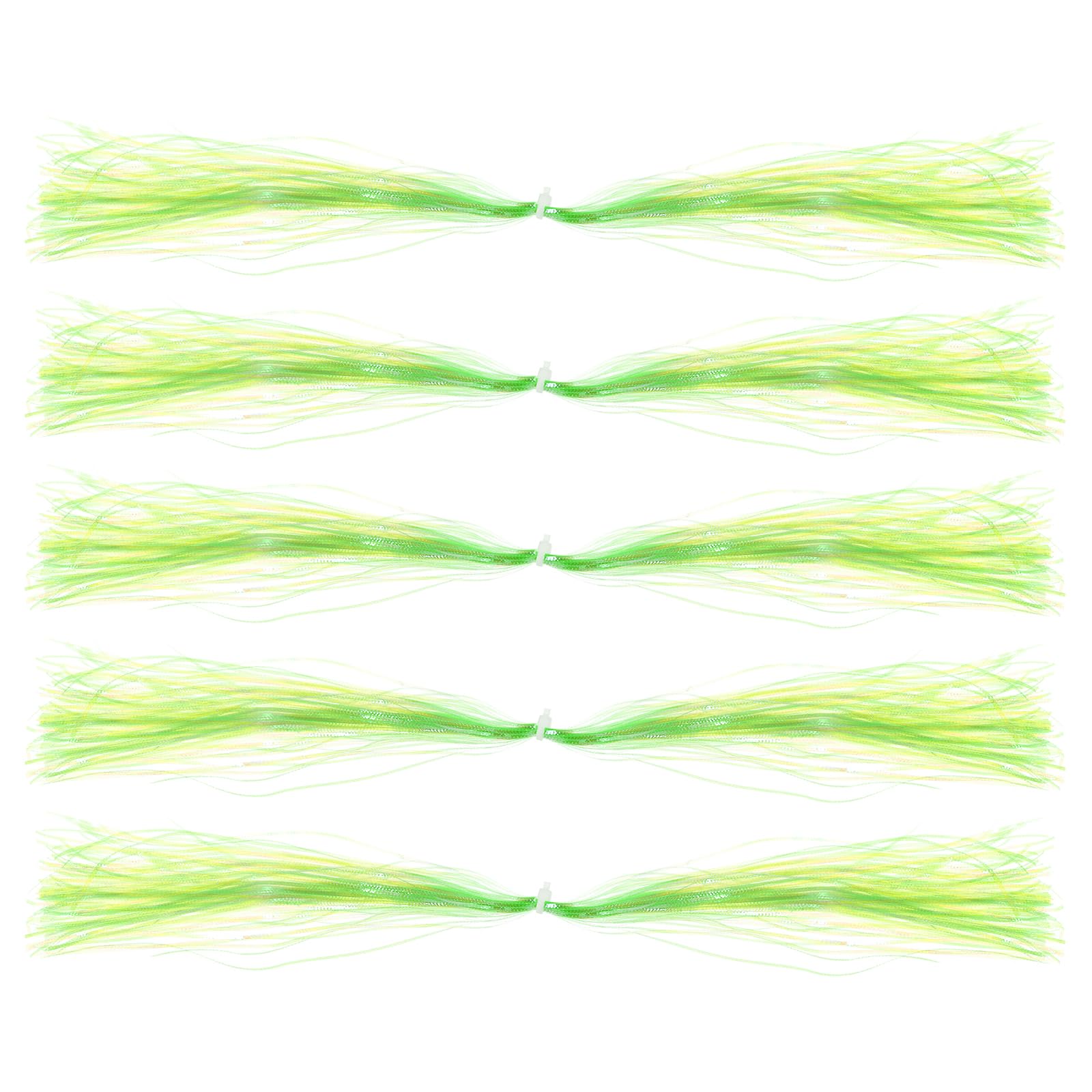 PATIKIL Crystal Flash Fly Fishing Line Fly Tying Material, 5Pcs 150 Strands Holographic Tinsel Dry Flies Decorating Accessories for Making Fishing Hook Lure Flies, Fluorescent Green