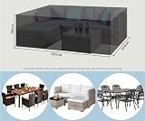 PATIO PLUS Outdoor Furniture Set Cover 280x204x90cm Green Waterproof Windproof view 2