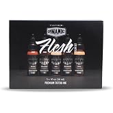 Dynamic Color Flesh Tones Set, 5 Colors, Made in Spain, Reach, 1 oz | Sterilized and lot-numbered for full traceability; REACH-compliant ink crafted in Spain, trusted by artists worldwide