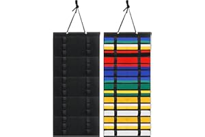 Klmnop 15 Belts Karate Belt Display Rack, Felt Hanging Taekwondo Belt Display, Martial Art Belt Display Holder for Martial Art Learner