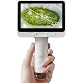 4.0" Microscope for Kids, Handheld Miniscope, 1600X Portable Kids Digital Mini Pocket Microscope for Boys Girls, Educational Science Kit Toys