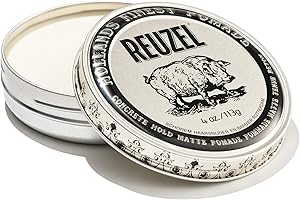 REUZEL Concrete Matte Pomade, Strong All Day Hold, Water Soluble Styling, Matte Finish and Flake Free, Easy To Wash Out, For All Hair Types