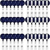 Zonon 100 Pieces Retractable Badge Reel Clips ID Card Holder Reel with Metal Belt Clip for Hanging Cards Key Chains, Name Badge Holders for Nurses Teachers Students(Dark Blue)