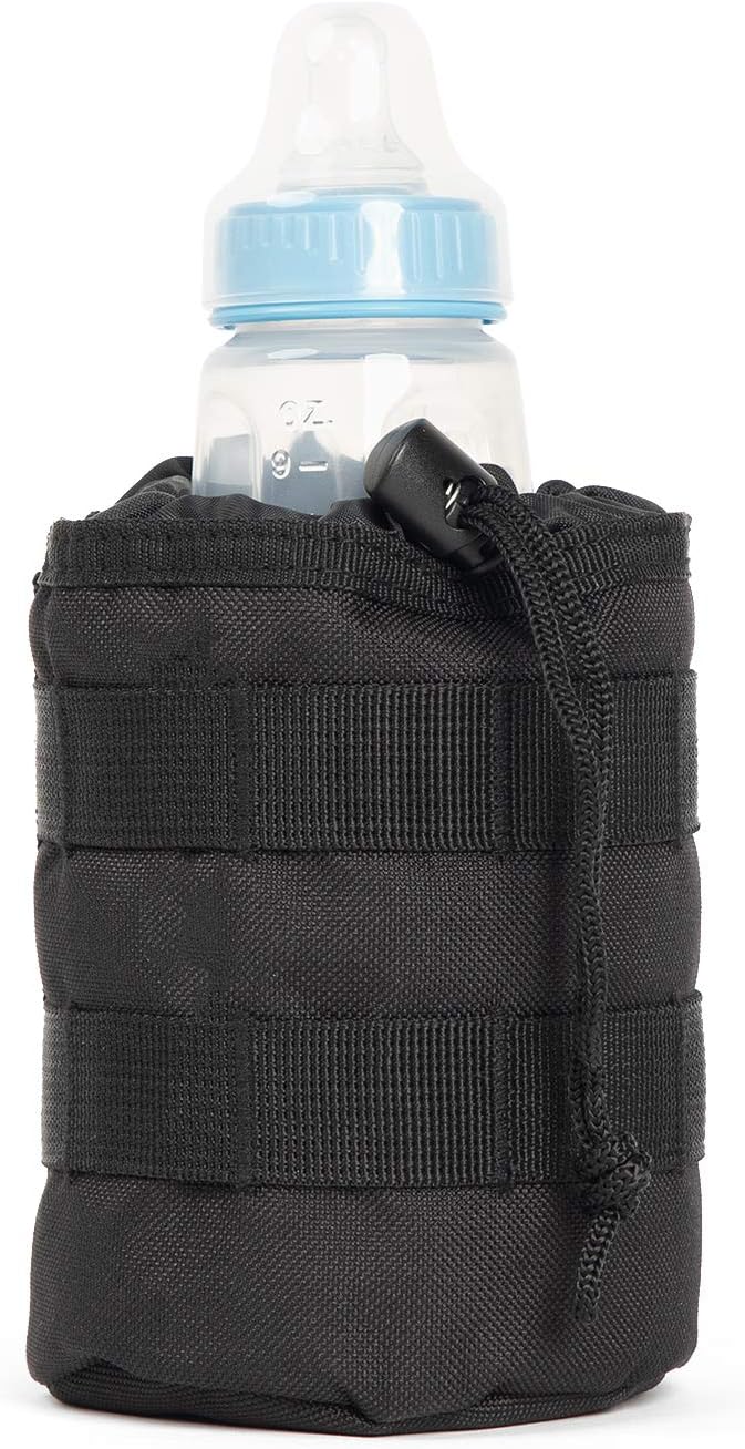 Tactical Baby Gear Bottle Pouch 2.0 Thermal Insulated MOLLE Drawstring Open Top