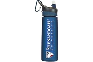 THE FANATIC GROUP Shenandoah University Tritan Plastic Frosted Sport Bottle, Design-1 - Navy