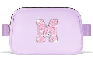 Uygafly Gifts for Mom,Mom Gifts from Daughter Son,Birthday Gift for Mom,Mother in Law Gift,Mama Gifts Idea,Waist Pack Belt Bag Crossbody Bag Fanny Pack | Lavender,Initial M