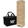 Yard Games Large Tumbling Timbers with Carrying Case | Starts at 2-Feet Tall and Builds to Over 4-Feet | Made with Premium Pine Wood