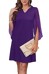 RUMIA Cocktail Dresses for Women Flutter 3/4 Sleeve