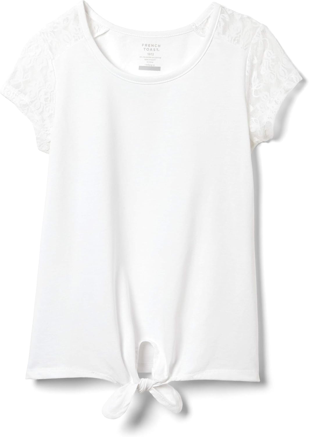 white tie front top short sleeve