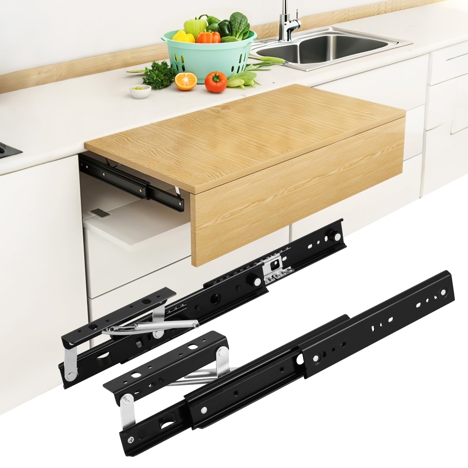 YJINGRUI Countertop Extension Slide Rail, Dining Table Extension ...