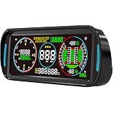 GPS Speedometer for Car, Digital Speedometer for Car, Car Speedometer | Car Cigarette Lighter Port Plug &amp; Play, 6.8" IPS LCD Screen, Auto Brightness, Speed Alarm, Compass &amp; Fatigue Reminder