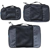 TravelWise Packing Cubes - 3 Piece Set (Black)