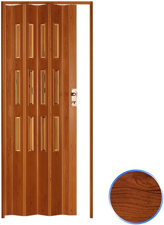Porte Accordéon Intérieur Forte Vera 115 Cm - Vintage PVC Avec Joint Rigide - Pour Placard Ou Séparation